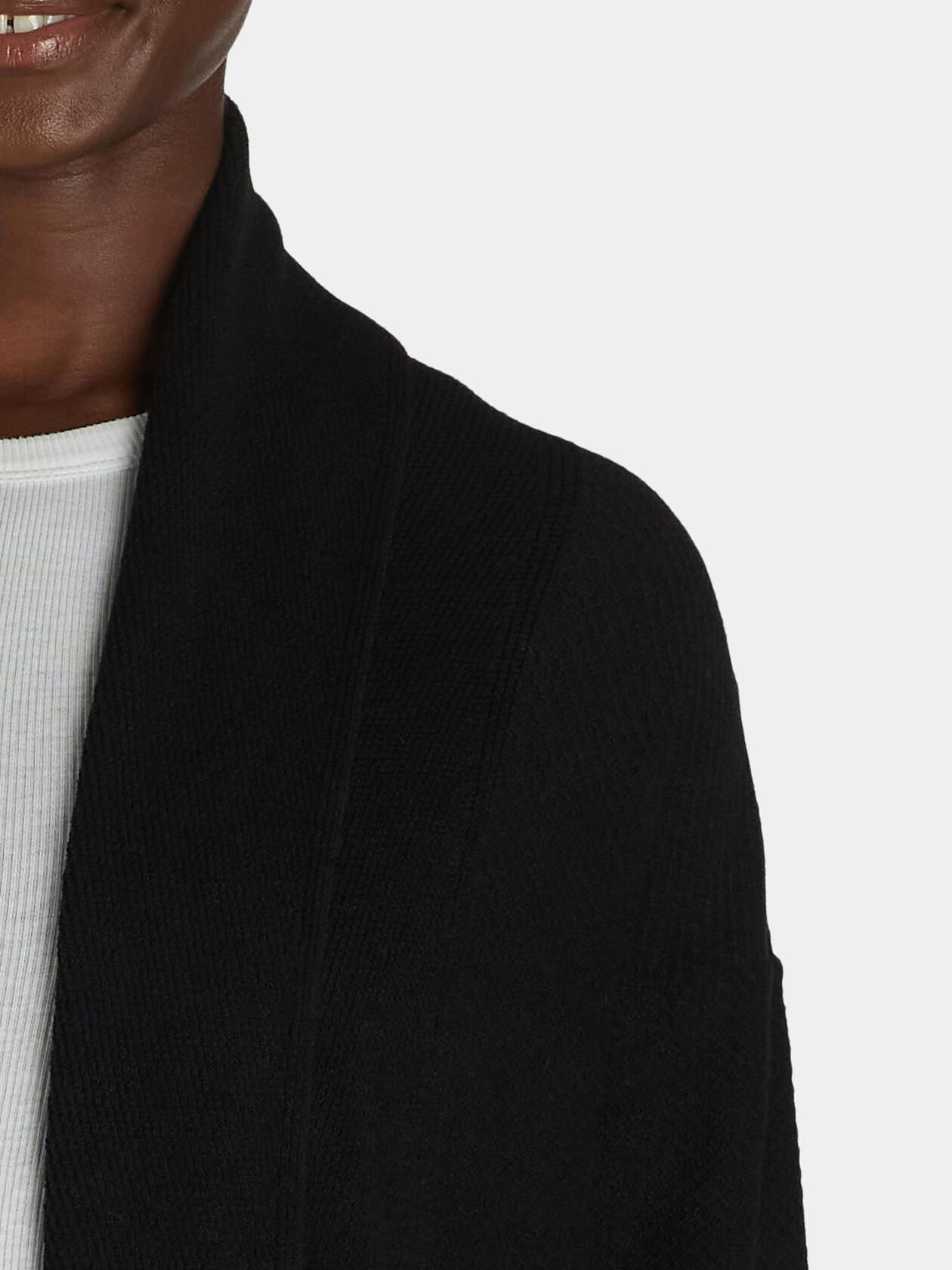 Time and Tru Womens Duster Cardigan Sweater Midweight Black Soot Size L