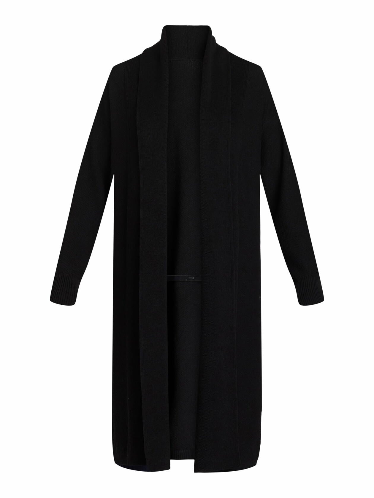 Time and Tru Womens Duster Cardigan Sweater Midweight Black Soot Size L