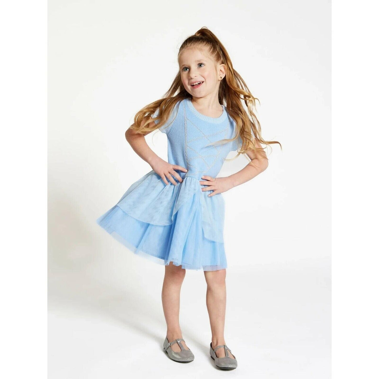 Disney Toddler Girls Cinderella Pullover Cosplay Dress Halogen Blue Size 18M