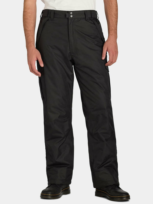 Ozark Trail Men's Cargo Pocket Ski Pants Rich Black Size XL