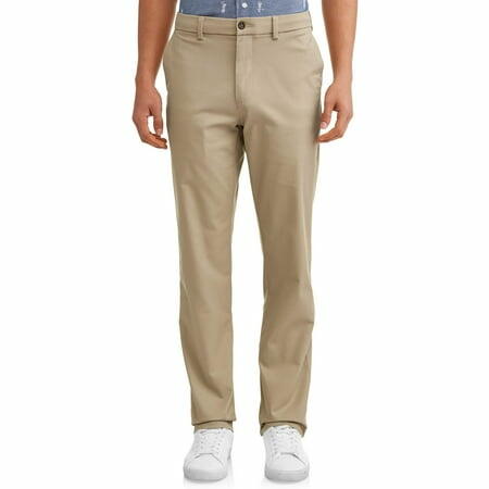 George Mens Premium Straight Fit Khaki Pants Stone Wash Size 34x34