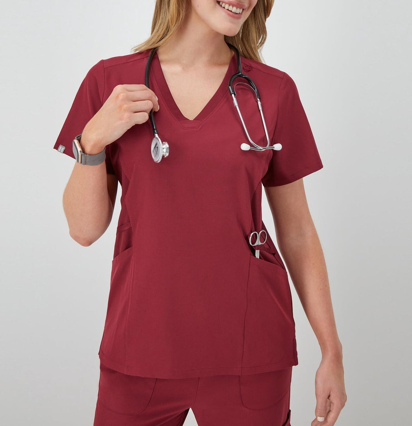 Hanes Comfort Fit Scrubs Women s Scrub Top New Ebony M