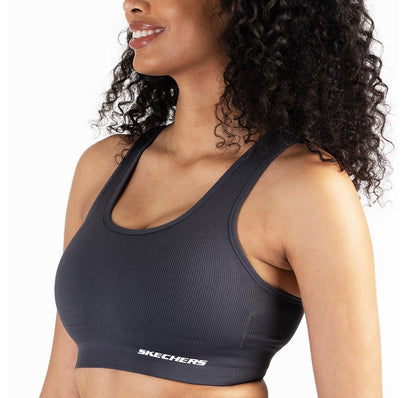 Skechers Womens Double Scoop Sports Bra Nine Iron Size M