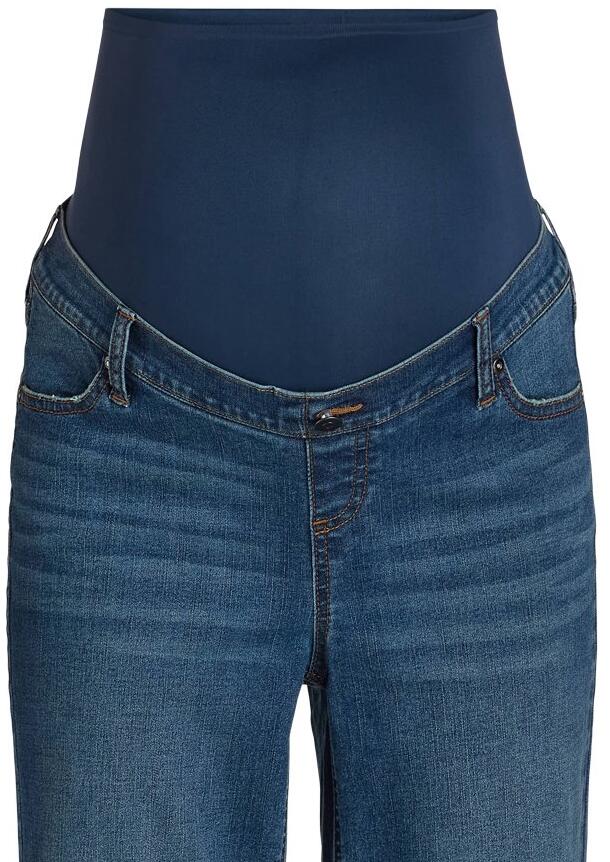 Time and Tru Womens Maternity Straight Leg Jeans Medium Wash Size XL (16-18)