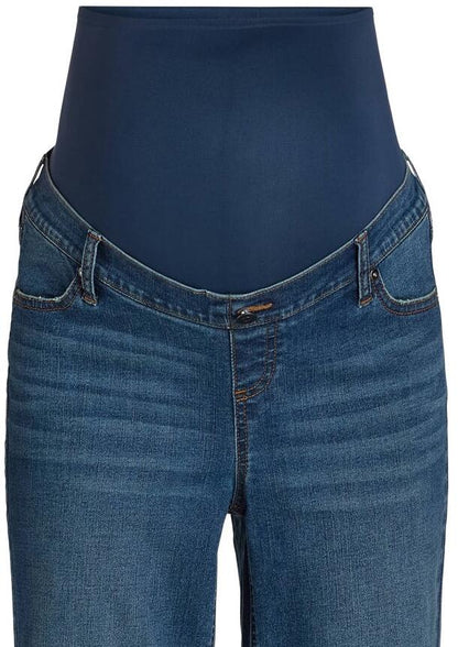 Time and Tru Womens Maternity Straight Leg Jeans Medium Wash Size XL (16-18)