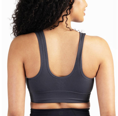 Skechers Womens Double Scoop Sports Bra Nine Iron Size M