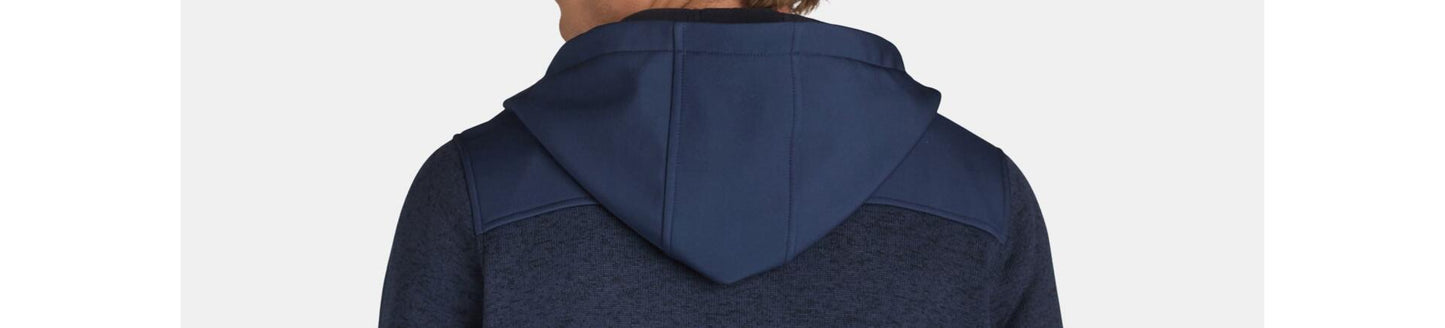 Reebok Delta Mens Hooded Sweater Fleece Jacket Navy Size L