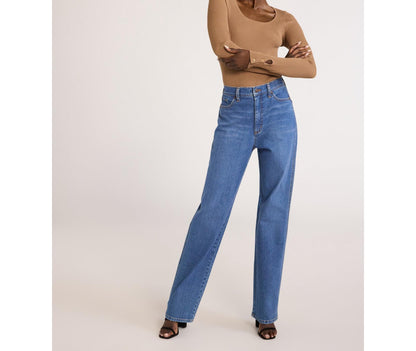 Scoop Womens Stovepipe High Rise Straight Leg Jeans Medium Wash Size 2