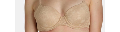 No Boundaries Womens All Over Lace Push Up Bra Toasted Almond/Buff Nude Size 34B