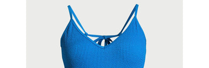 No Boundaries Juniors Crinkle One Piece Swimsuit Summer Lagoon Size S