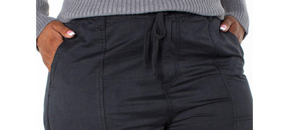 Celebrity Pink Womens Plus Wide Leg Parachute Pants Black Size 1X