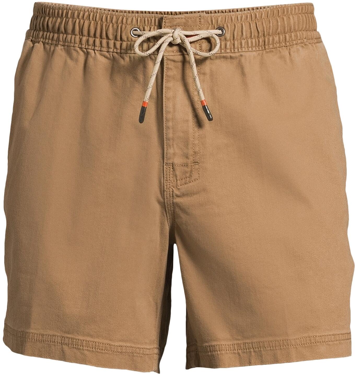 George Mens Twill Pull on Shorts Drawstring Waist 8 Inseam Brown Pecan Size L