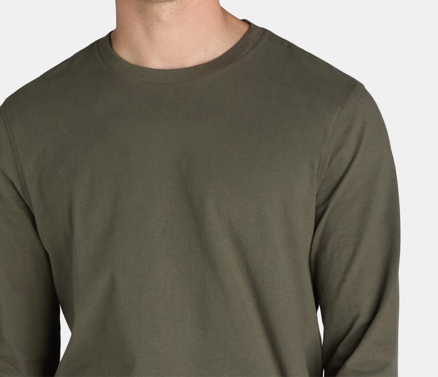 George Mens Cotton Long Sleeve T-Shirt Crewneck 2-Pack Multicolor Size L (12-44)