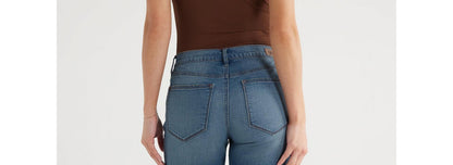Sofia Jeans Womens Gabriella Bermuda Mid-Rise Destructed Hem Shorts Mdwash Sz 6