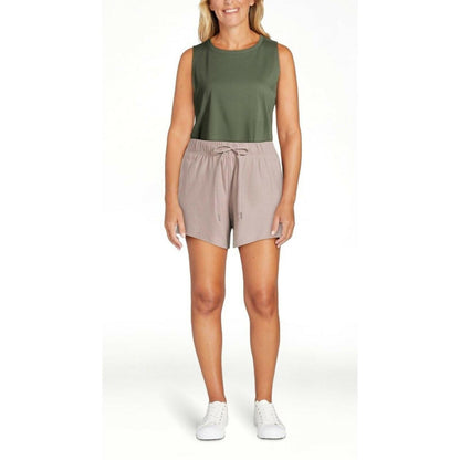 Athletic Works Womens ButterCore Shorts Soft Gym Pull-On Cream Heather Size S