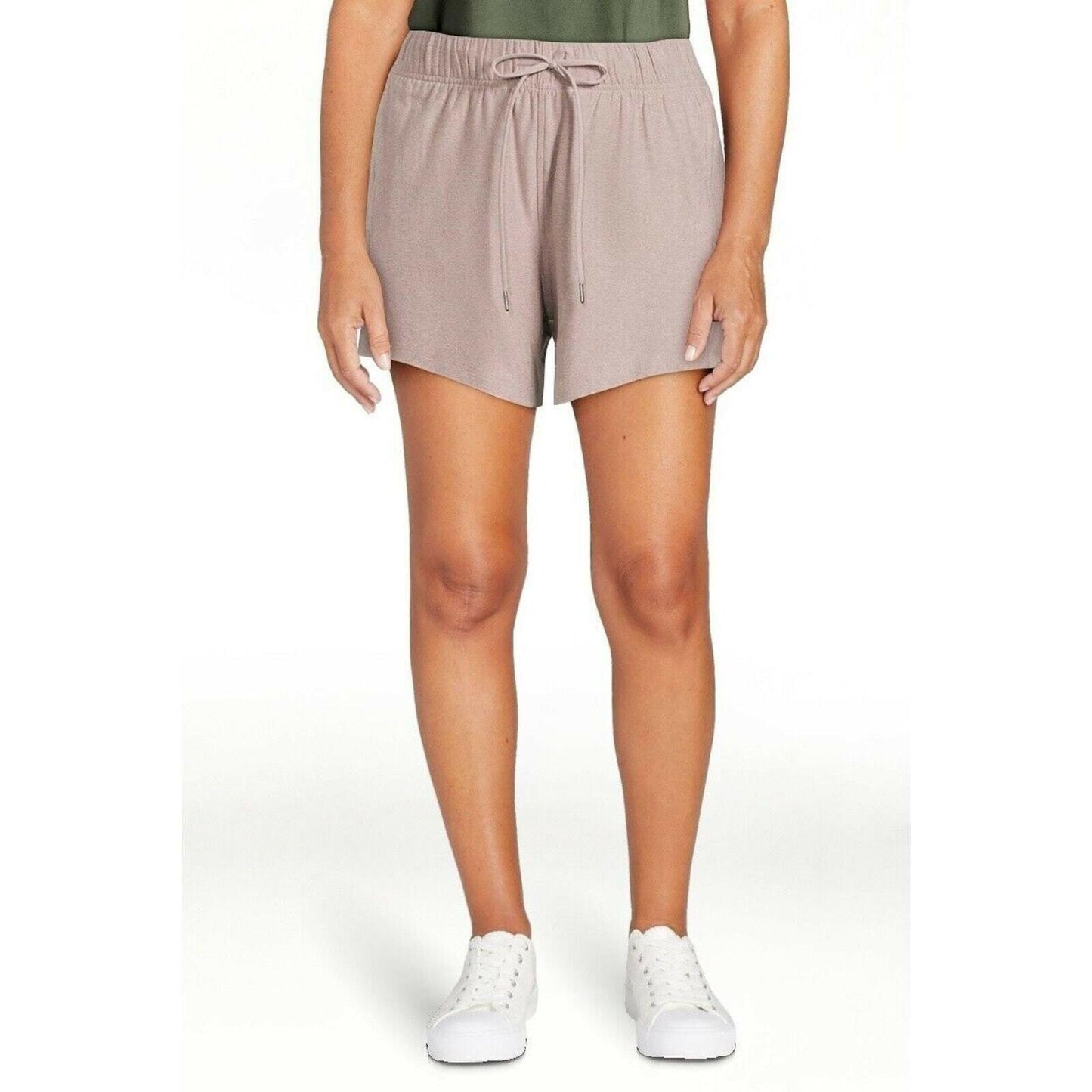 Athletic Works Womens ButterCore Shorts Soft Gym Pull-On Cream Heather Size S