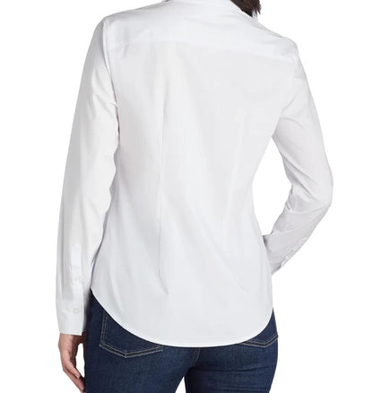 Time and Tru Womens Button Down Shirt with Long Sleeves White Size XL
