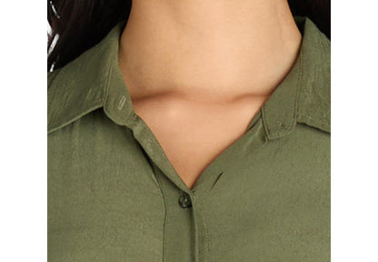 Time and Tru Womens Shirt Dress Long Sleeves Sea Turtle Size L