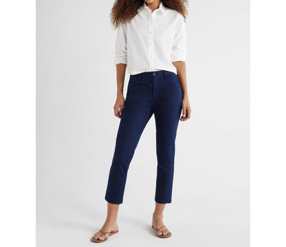 Free Assembly Womens Cropped Button Down Shirt Long Sleeves Bright White Size M