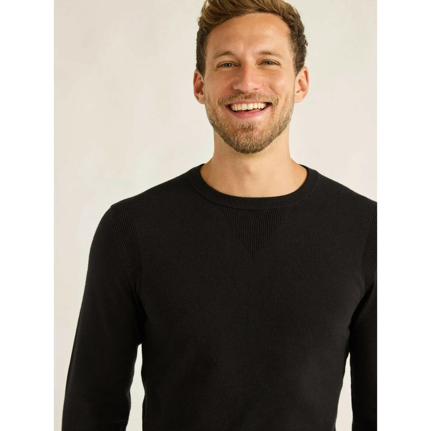 Free Assembly Mens Everyday Crewneck Sweater Pullover Black Soot Size 3XL