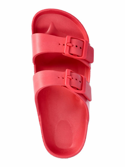 No Boundaries Two Buckle Slide Sandals Womens Pink Size 10