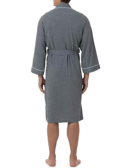 Fruit of the Loom Men's Waffle Knit Robe, Grey
