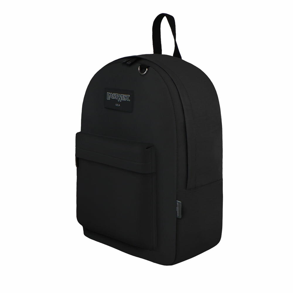 East West U.S.A. Unisex Simple Water-Resistant Backpack Black