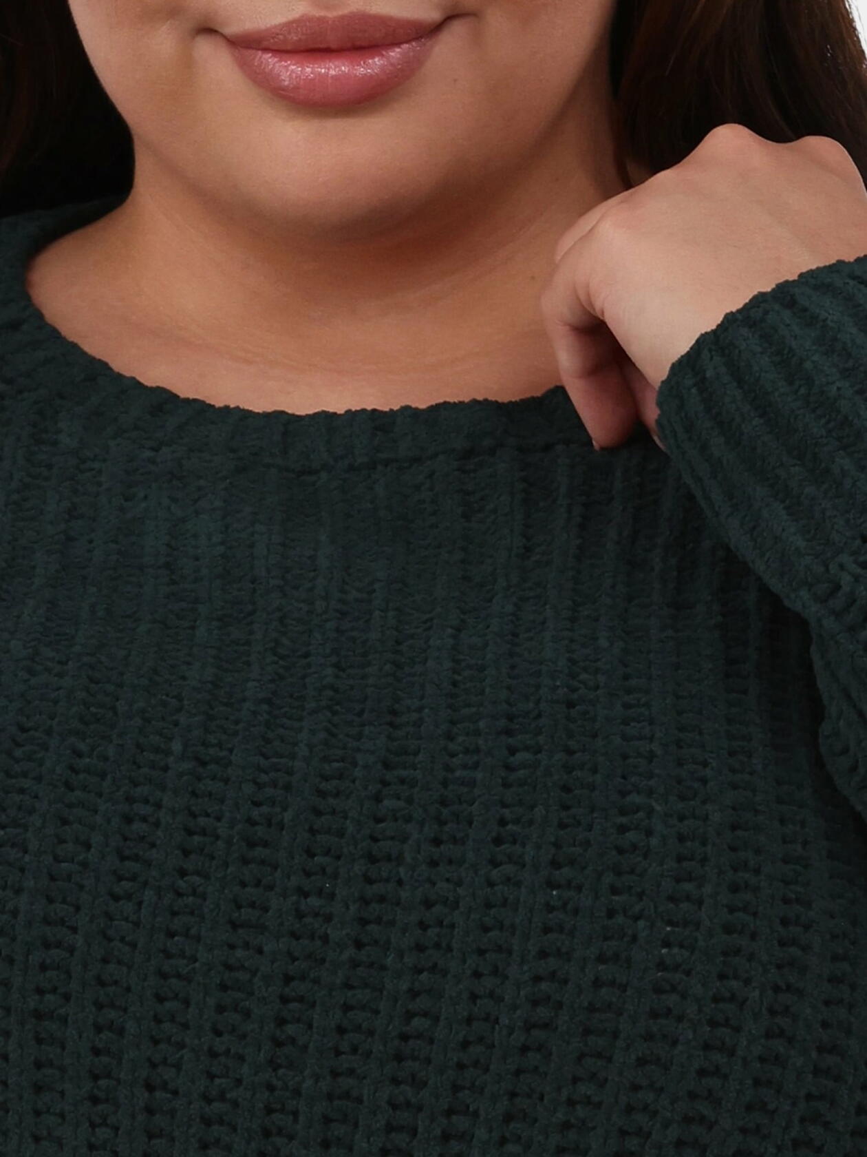 Time and Tru Womens Plus Matte Chenille Sweater Midweight Range Green Size 3X