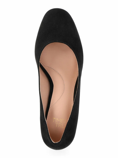 Time and Tru Womens Closed Toe Pump Dress Heels Black Size 10
