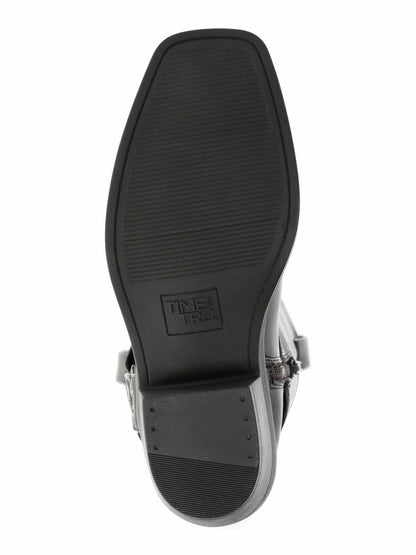 Time and Tru Womens Moto Hardware Boots Brown Size 7.5