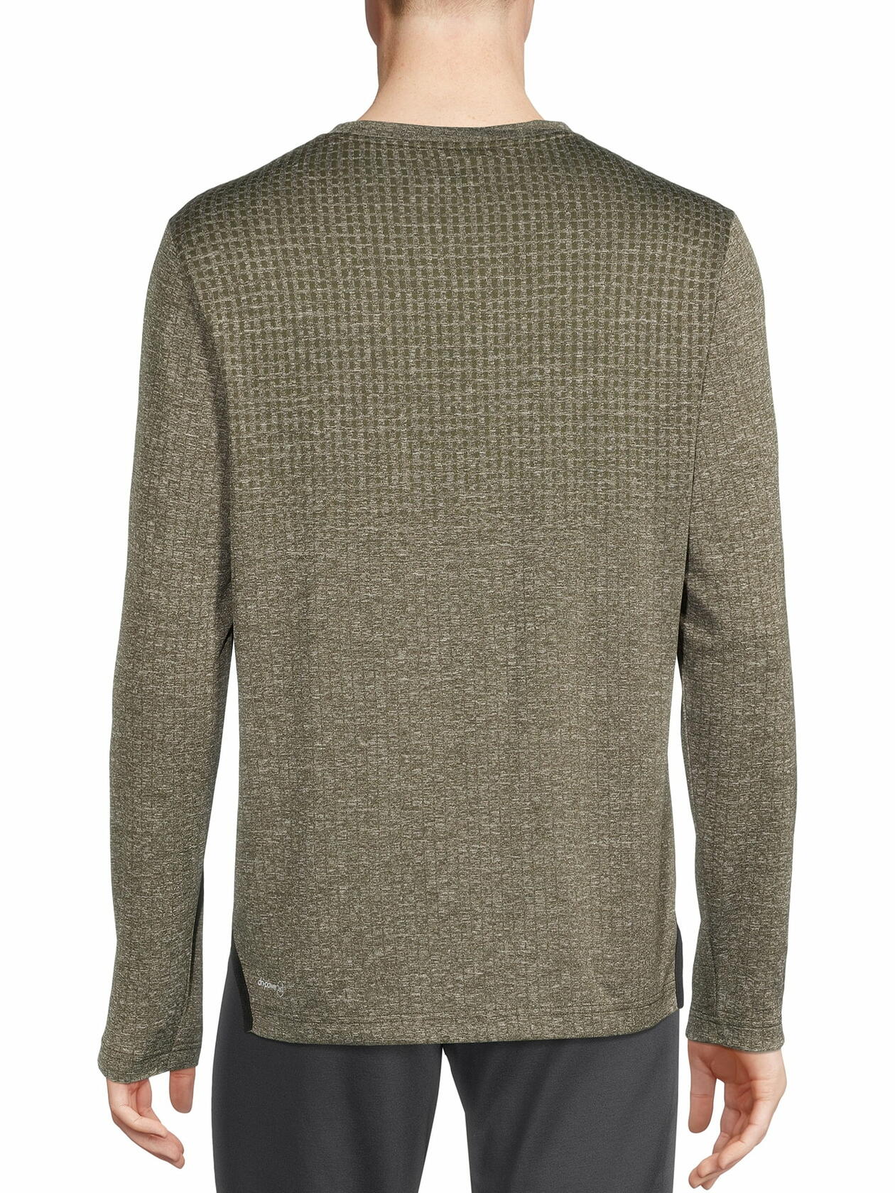 Russell Mens Active Engineered Jacquard T-Shirt with Long Sleeves Green Size L