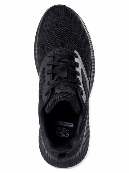 Athletic Works Mens Core Jogger Sneakers Slip On Athletic Triple Black Size 11W