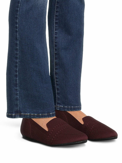 Time and Tru Womens Knit Loafers Burgundy Size 6.5