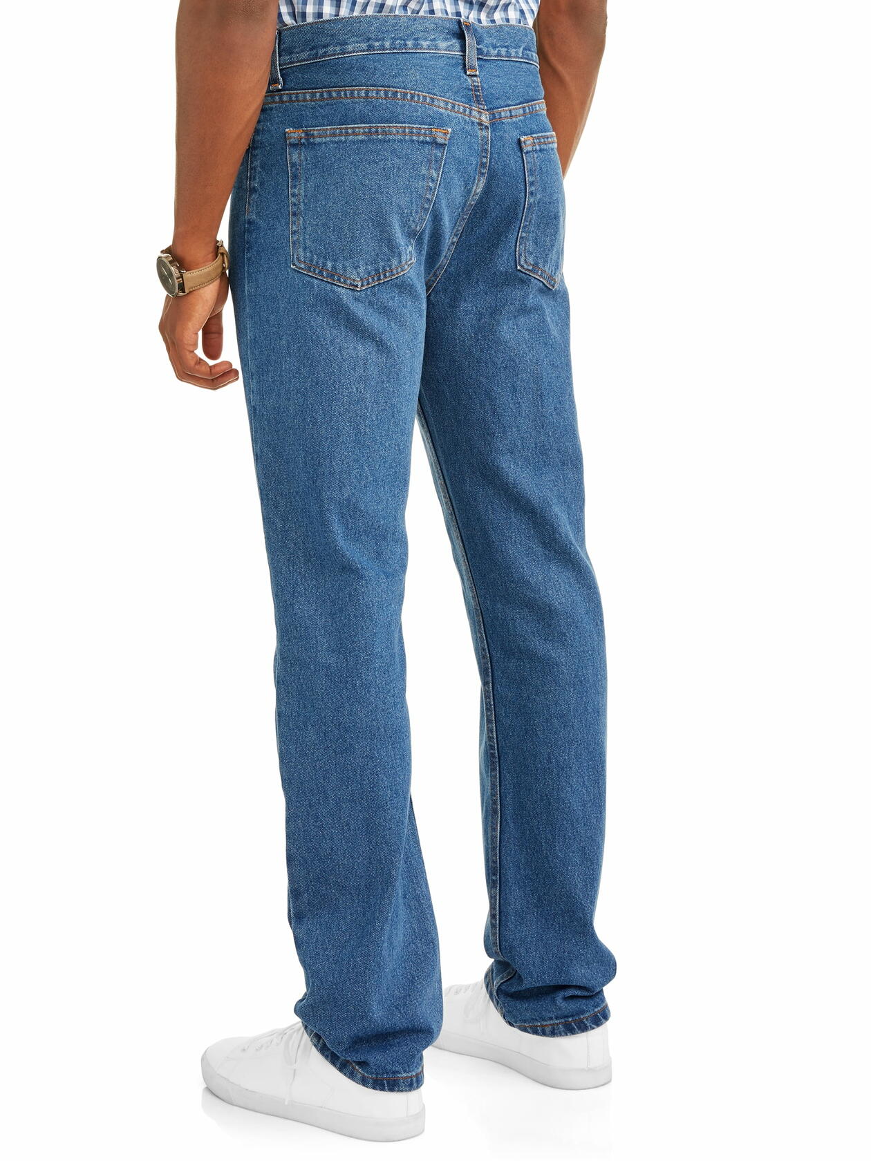 George Mens 100% Cotton Regular Fit Jeans Medium Wash Size 48x32