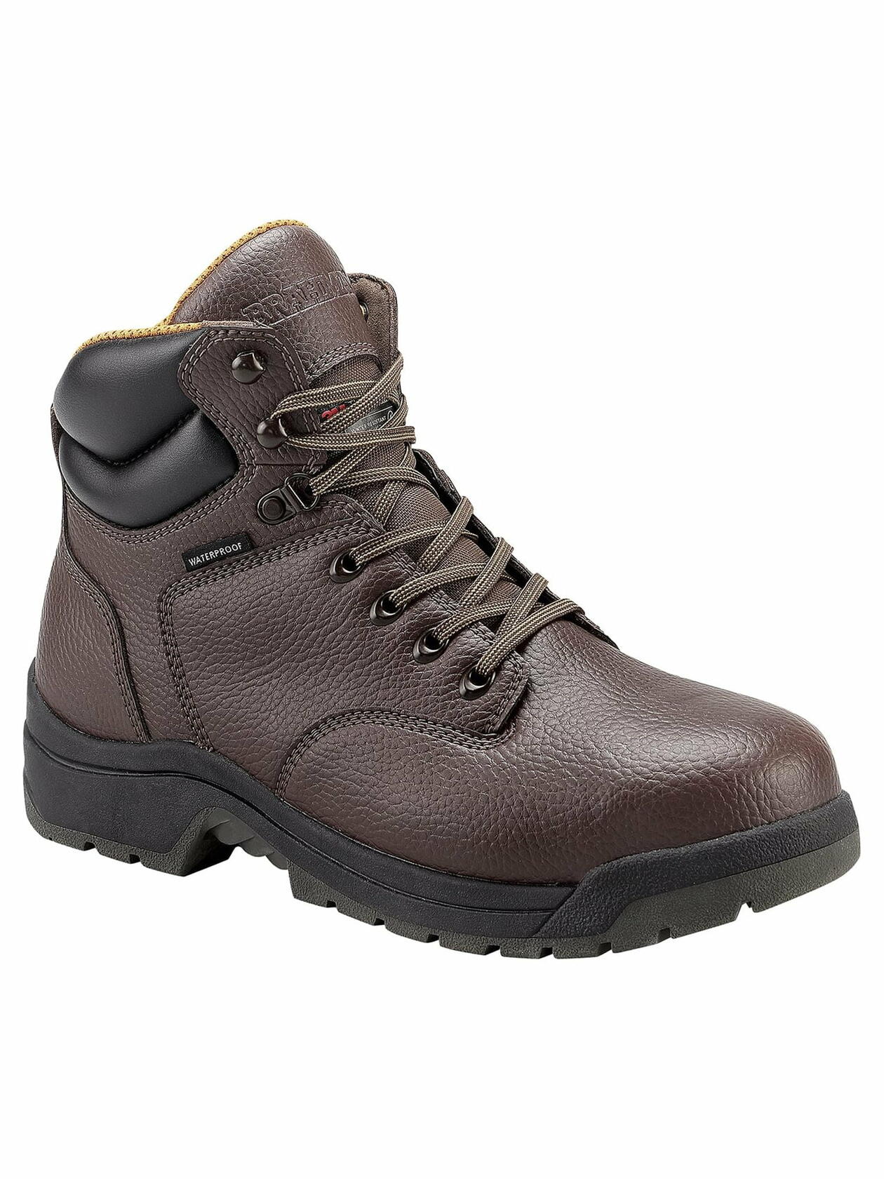 Brahma Mens Liner Waterproof 6" Steel Toe Work Boots Brown Size 7M