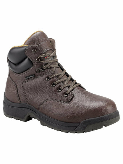 Brahma Mens Liner Waterproof 6" Steel Toe Work Boots Brown Size 7M