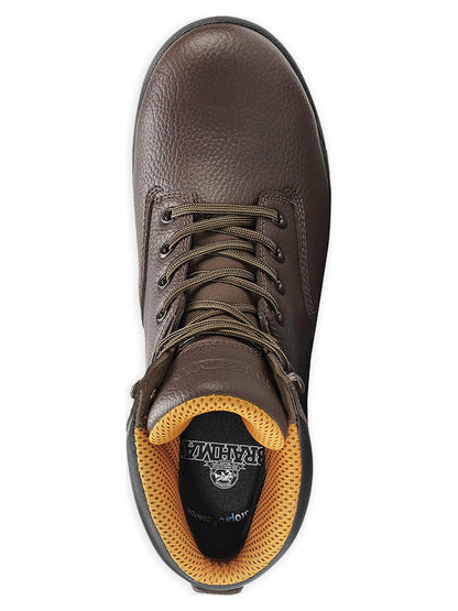Brahma Mens Liner Waterproof 6" Steel Toe Work Boots Brown Size 7M