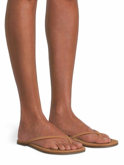 Time and Tru Womens Barely There Thong Sandals Comfort Foot Slip-on Tan Size 9