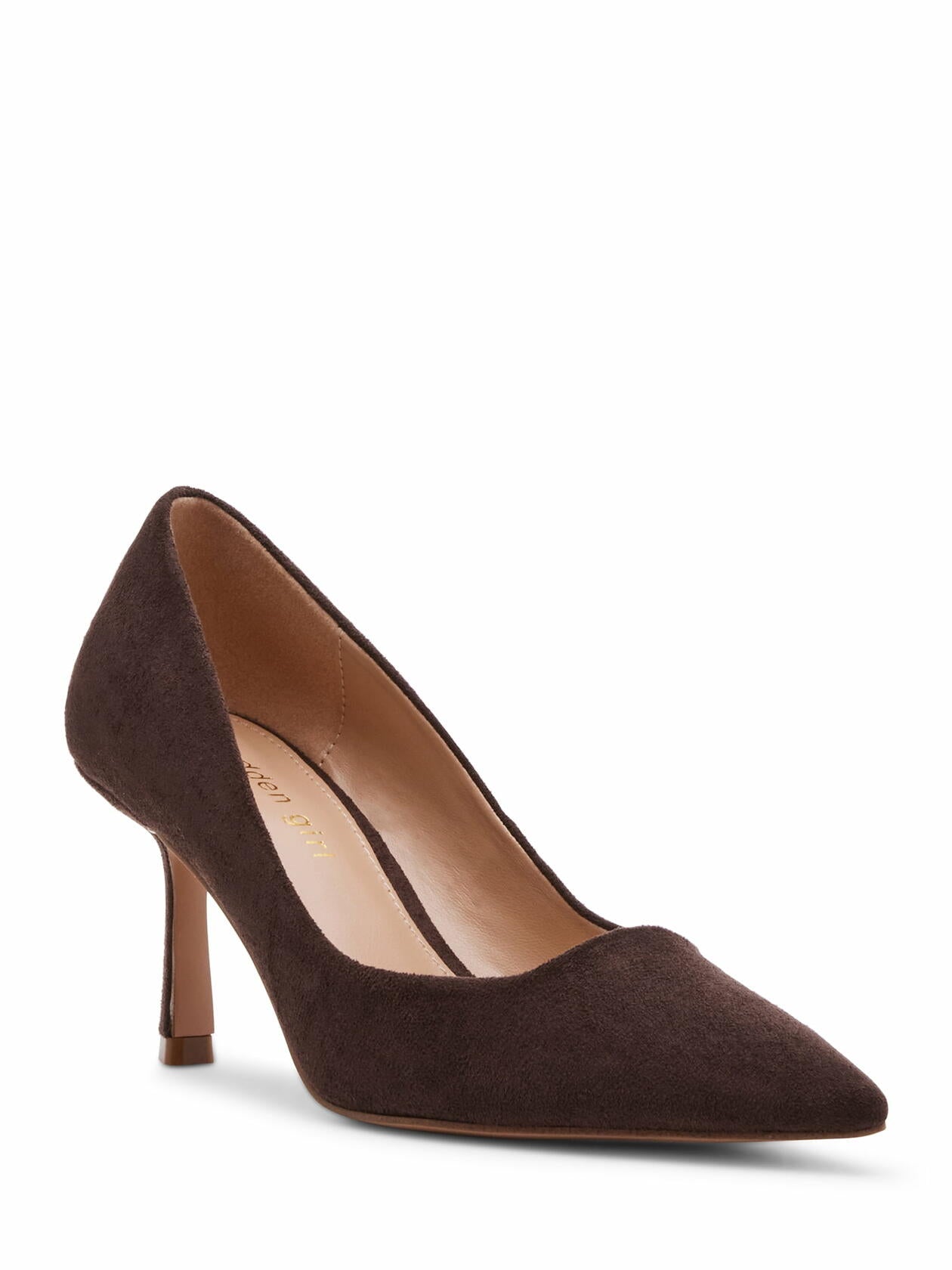 Madden Girl Womens Grove Pump Dark Brown Fabric Size 6.5