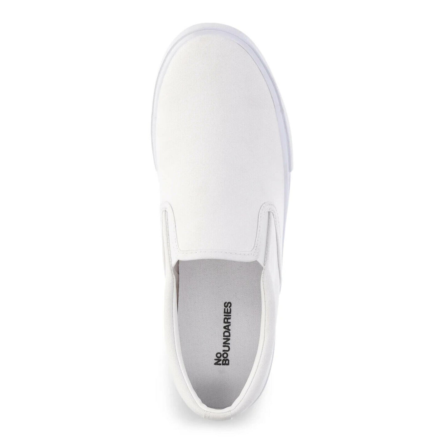 No Boundaries Womens Twin Gore Canvas Slip On Sneakers