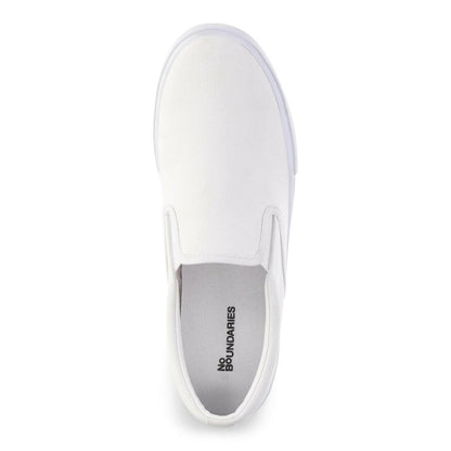 No Boundaries Womens Twin Gore Canvas Slip On Sneakers