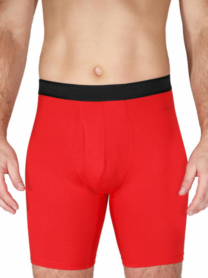 Athletic Works Mens Long Leg Breathable Mesh Boxer Briefs 6-Pack Assorted Sz 3XL