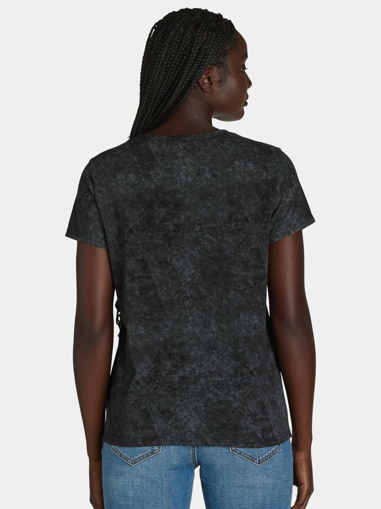 Wound Up Juniors Rebel Hearts Graphic Print T-Shirt Black Size XS