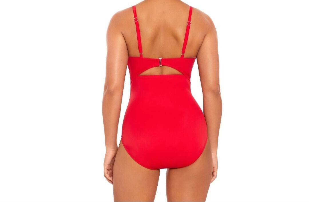 Time and Tru Womens and Womens Plus O Ring One Piece Swimsuit