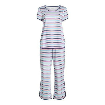 Joyspun Womens Sleep Tee and Pants Pajama Set 2-Piece