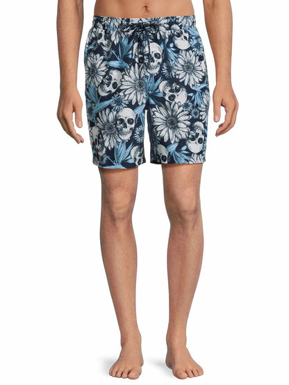 No Boundaries Mens Elastic Waist Swim Shorts with UPF 50+