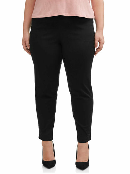 JMS Just My Size by Hanes Womens Plus&Petites Pull On 2-Pocket Pants Black Sz 4X