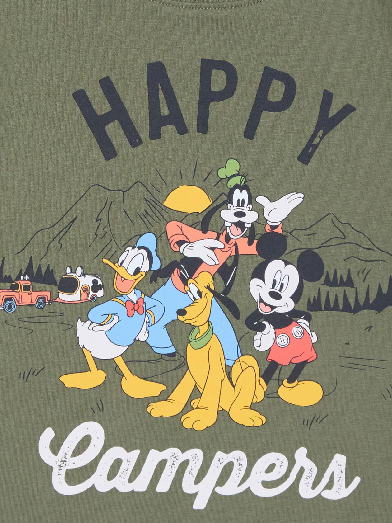 Mickey Mouse and Friends Toddler Boys Graphic Print Tee Olivine Size 4T