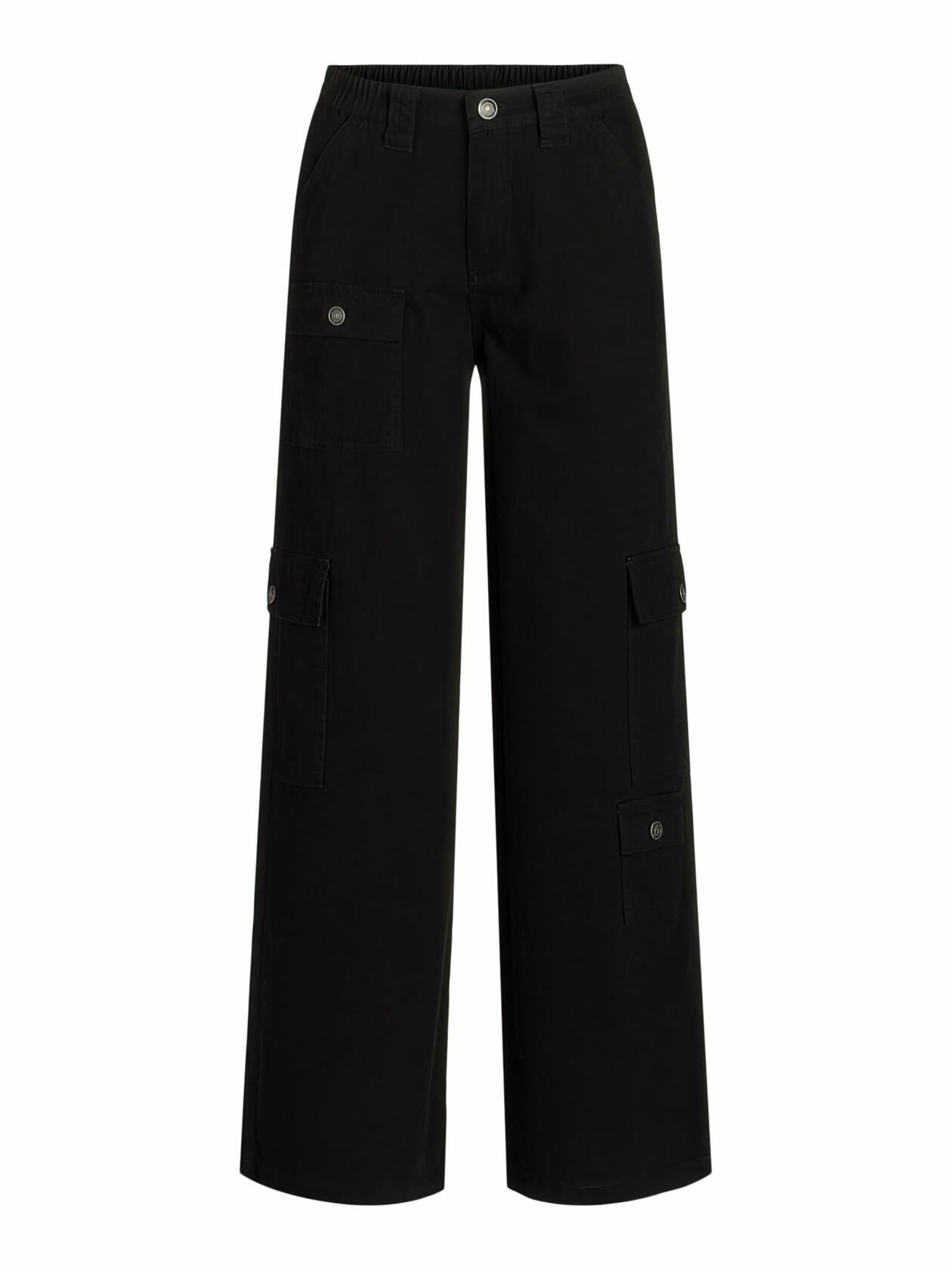 Madden NYC Womens Loose Fit Cargo Pants 31 Inseam Black Beauty Size S