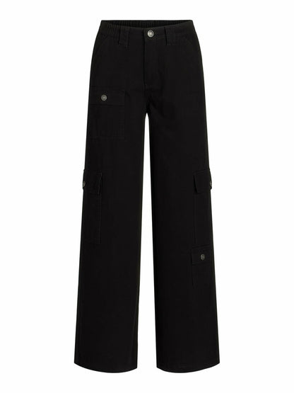 Madden NYC Womens Loose Fit Cargo Pants 31 Inseam Black Beauty Size S